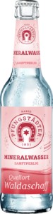 Flasche Mineralwasser sanftperlig Tropfen